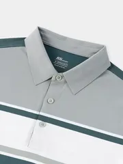 Áo Polo Nam 5S Fashion Can Phối Kẻ Ngang Phom Regular M0APC26089