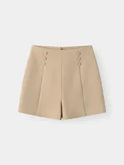 Quần Short Âu Nữ 5S Fashion Trang Trí Cúc Phom Regular W0QSA26002