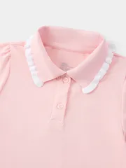 Váy Liền Bé Gái 5S Fashion Xếp Ly Cổ Polo G0VAY26002