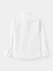 Áo Sơ Mi Bé Trai 5S Fashion Màu Trắng In Đơn Giản B0ASM25001