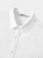 Áo Sơ Mi Bé Trai 5S Fashion Màu Trắng In Đơn Giản B0ASM25001