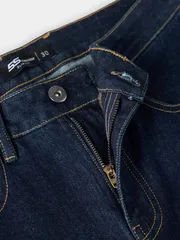 Quần Jean Nam 5S Fashion Phom Slimfit Chần Chỉ Nổi M0QJE25009