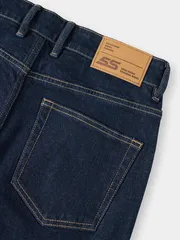 Quần Jean Nam 5S Fashion Phom Slimfit Chần Chỉ Nổi M0QJE25009