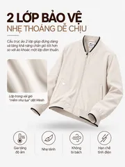 Áo Khoác Bomber Nam 5S FASHION Daily Jacket Vải Hiệu Ứng M0AKB26005