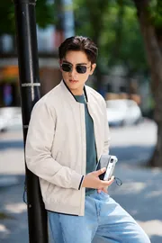 Áo Khoác Bomber Nam 5S FASHION Daily Jacket Vải Hiệu Ứng M0AKB26005
