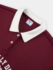 Set Bộ Nỉ Bé Gái 5S FASHION Cổ Polo Phối, In Hình Dễ Thương GBNI26043