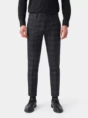 Quần Tây Nam 5S Fashion Dệt Kẻ Caro Slimfit QAU23056