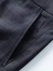 Quần Tây Nam 5S Fashion Dệt Kẻ Caro Slimfit QAU23056