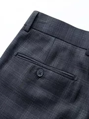 Quần Tây Nam 5S Fashion Dệt Kẻ Caro Slimfit QAU23056