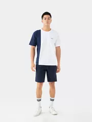 Áo Thun Nam Ngắn Tay 5S Fashion Can Phối Casual ATS24016