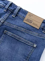 Quần Jean Nam 5S Fashion Màu Xanh Slimfit QBD23021