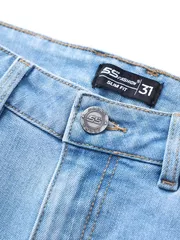 Quần Jean Nam 5S Fashion Màu Xanh Nhạt Cotton Slimfit QBD23020