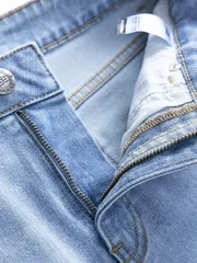 Quần Jean Nam 5S Fashion Màu Xanh Nhạt Cotton Slimfit QBD23020