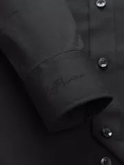 Áo Sơ Mi Nam Dài Tay 5S Fashion Màu Đen Slimfit SMD23192