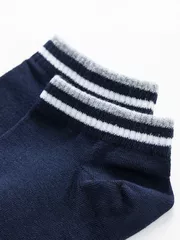 Tất Nam 5S Fashion Cổ Ngắn Dệt Kẻ Modal TAT23012