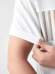 Áo Polo Nam 5S Fashion Phối Họa Tiết Casual APC24045