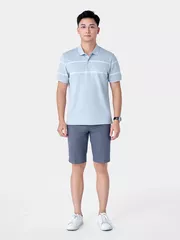 Áo Polo Nam 5S Fashion Họa Tiết Monogram Casual APC24027