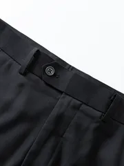 Quần Tây Nam 5S Fashion Trơn Màu Đen Slimfit QAU24163