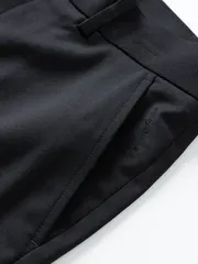 Quần Tây Nam 5S Fashion Trơn Màu Đen Slimfit QAU24163