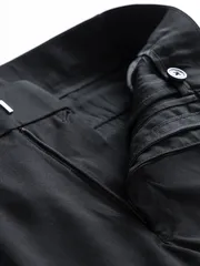 Quần Tây Nam 5S Fashion Trơn Màu Đen Slimfit QAU24163