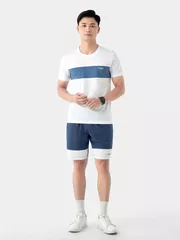 Áo Thun Nam Ngắn Tay 5S Fashion Can Phối Slimfit ATS24018