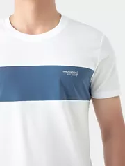 Áo Thun Nam Ngắn Tay 5S Fashion Can Phối Slimfit ATS24018