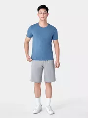 Áo Thun Nam Ngắn Tay 5S Fashion In Họa Tiết Slimfit ATS24158