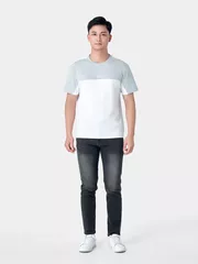 Áo Thun Nam Ngắn Tay 5S Fashion Can Phối Phom Casual ATS24014