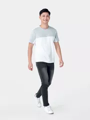 Áo Thun Nam Ngắn Tay 5S Fashion Can Phối Phom Casual ATS24014