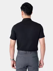 Áo Sơ Mi Nam Ngắn Tay 5S Fashion Màu Đen ASC24045