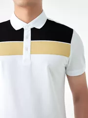 Quần Áo Nam 5S Fashion Kẻ Ngang Ngực Slimfit BAPC24004-BQST24004