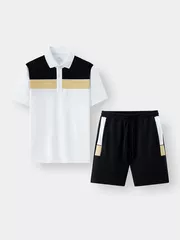 Quần Áo Nam 5S Fashion Kẻ Ngang Ngực Slimfit BAPC24004-BQST24004