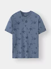 Áo Thun Nam Ngắn Tay 5S Fashion Họa Tiết Slimfit ATS24009