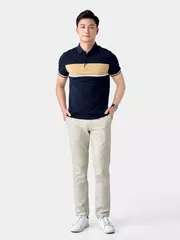 Áo Polo Nam 5S Fashion Can Phối Phom Slimfit APC24058