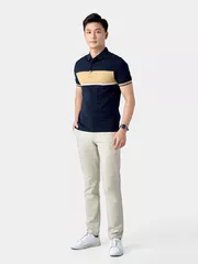Áo Polo Nam 5S Fashion Can Phối Phom Slimfit APC24058