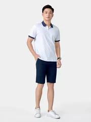Áo Polo Nam 5S Fashion Họa Tiết Monogram Casual APC24047