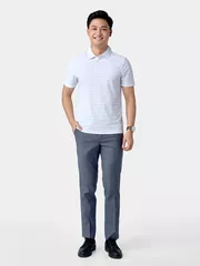 Áo Polo Nam 5S Fashion Dệt Kẻ Phom Regular APC24056