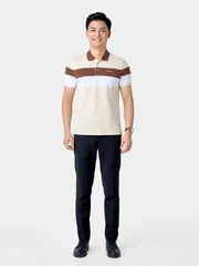 Áo Polo Nam 5S Fashion Can Phối Phom Slimfit APC24042