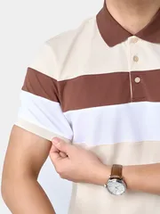 Áo Polo Nam 5S Fashion Can Phối Phom Slimfit APC24042