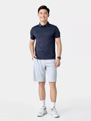 Áo Polo Nam Thể Thao 5S Fashion In Cầu Vai Phom Slimfit APC24017