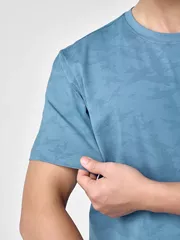 Áo Thun Nam Ngắn Tay 5S Fashion Cotton In Họa Tiết Casual ATS24008