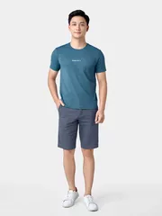 Áo Thun Nam Ngắn Tay 5S Fashion In Chữ Slimfit ATS24030