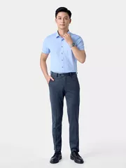 Áo Sơ Mi Nam Ngắn Tay 5S Fashion Họa Tiết Phom Slimfit ASC24046