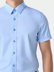 Áo Sơ Mi Nam Ngắn Tay 5S Fashion Họa Tiết Phom Slimfit ASC24046