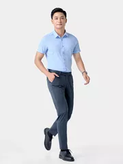 Áo Sơ Mi Nam Ngắn Tay 5S Fashion Họa Tiết Phom Slimfit ASC24046