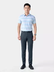 Áo Sơ Mi Nam Ngắn Tay 5S Fashion Dệt Hiệu Ứng Slimfit ASC24026