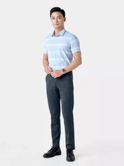 Áo Sơ Mi Nam Ngắn Tay 5S Fashion Dệt Hiệu Ứng Slimfit ASC24026