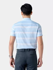 Áo Sơ Mi Nam Ngắn Tay 5S Fashion Dệt Hiệu Ứng Slimfit ASC24026