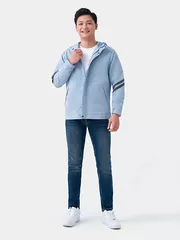 Áo Khoác Gió Nam Thể Thao 5S Fashion Kẻ Sọc Tay Slimfit AKG23020