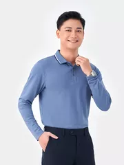Áo Polo Dài Tay 5S Fashion Slimfit APD23001
